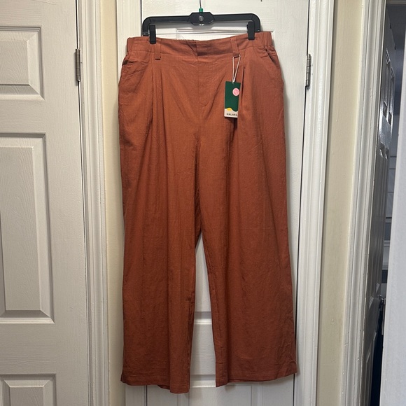 HALARA Pants - HALARA Rust Orange Wide-Leg Pants